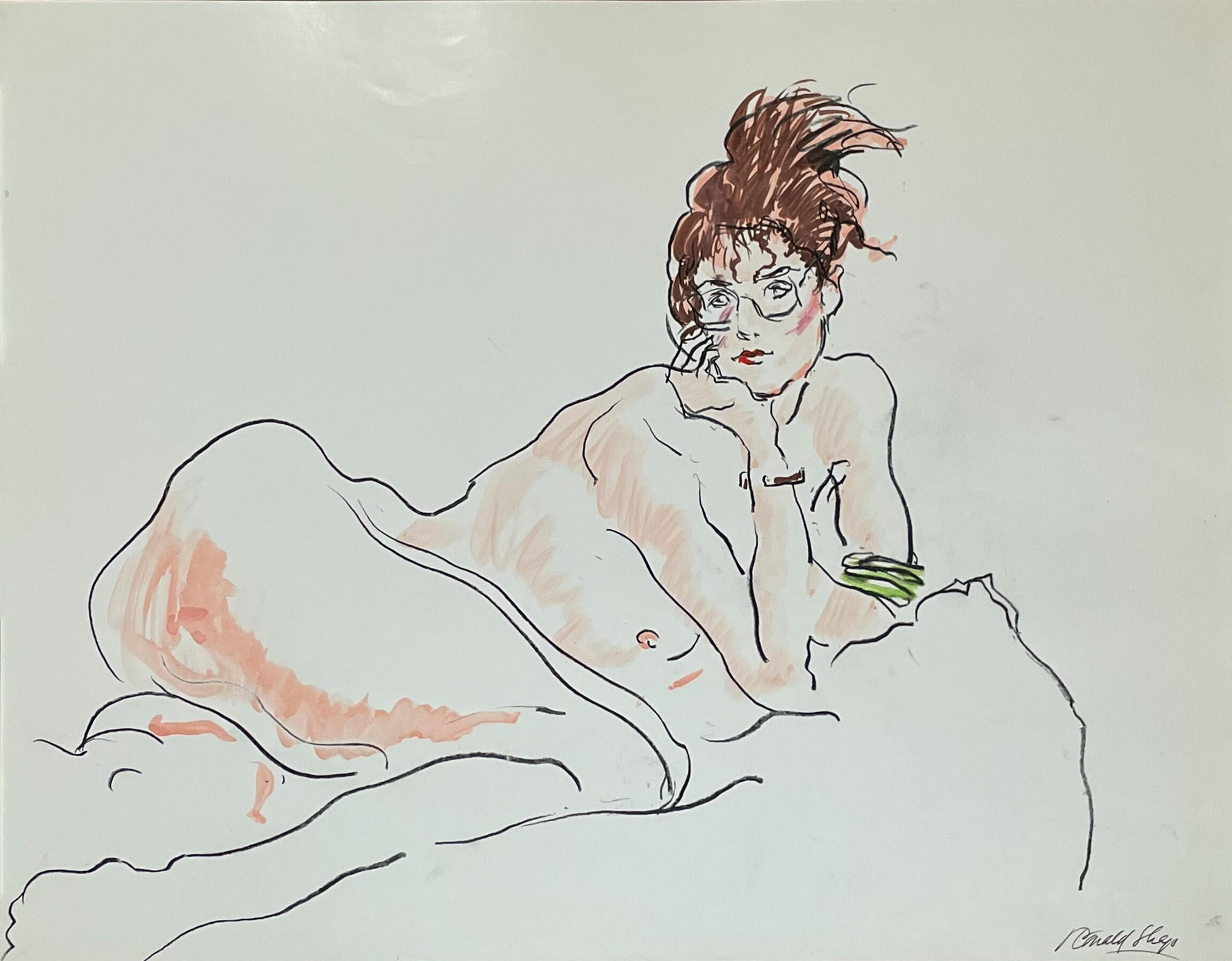 Girl with Glasses, 22.5x17.5"