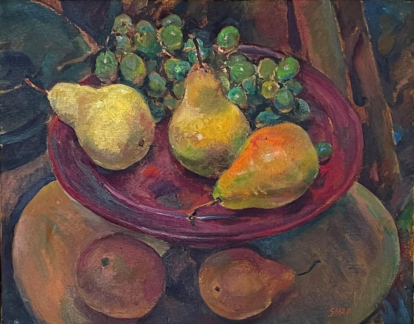 Pears and Grapes, 14x11"